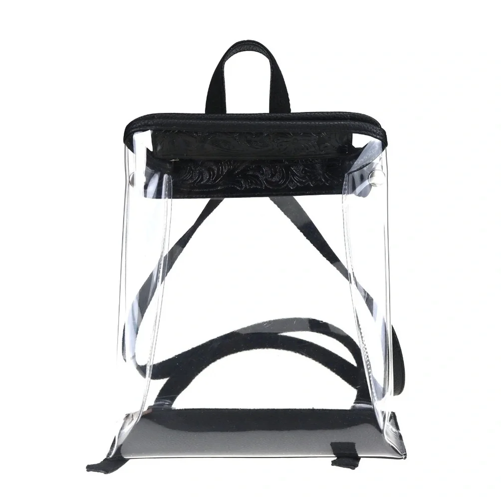Montana West Western Clear Backpack- Black